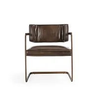 Mando Brown Upholstered Arm Chair