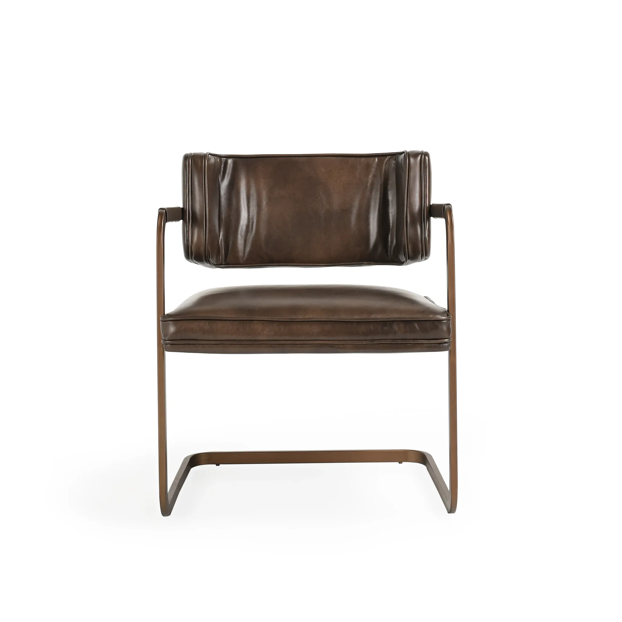 Mando Brown Upholstered Arm Chair
