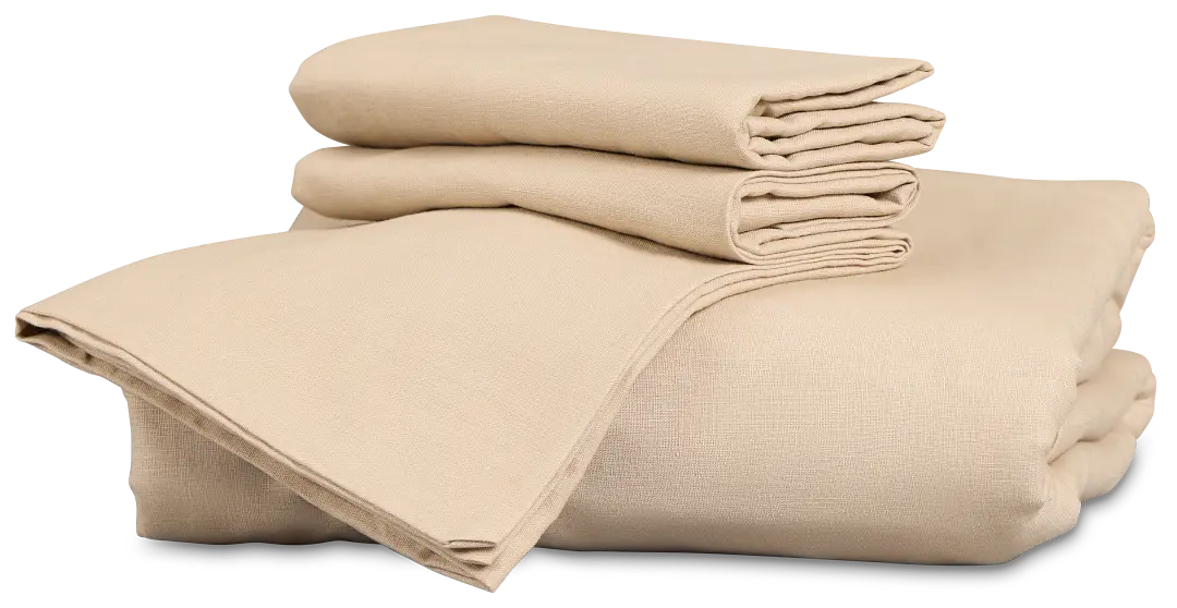 Rest & Renew Linen Blend Dark Beige Duvet Set Rest & Renew Linen Blend Dark Beige Duvet Set