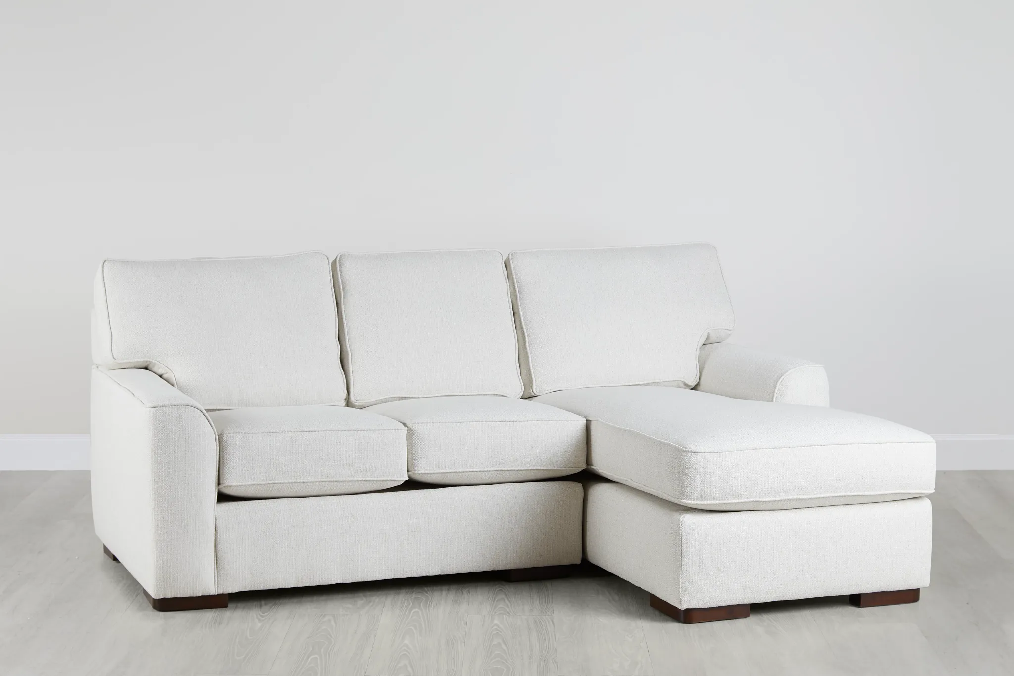 Austin White Fabric Right Chaise Sectional