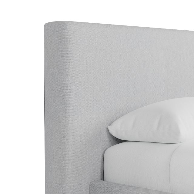 Grayton Delray Light Gray 44" Upholstered Platform Bed