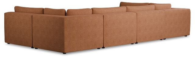 Destin Sutton Orange Fabric 8-piece Pit Sectional
