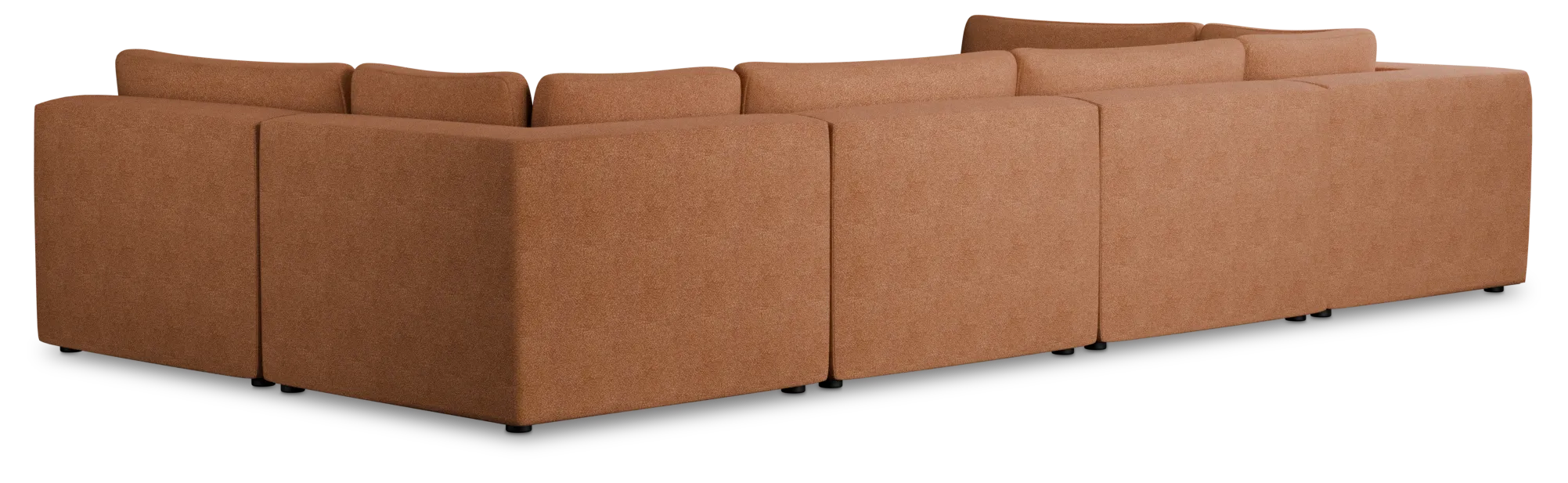 Destin Sutton Orange Fabric 8-piece Pit Sectional