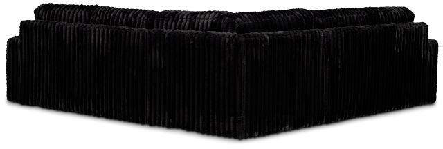Teddy Black Fabric Small Two-arm Sectional