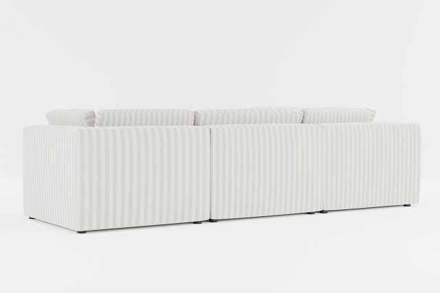 Destin Sea Lane Light Gray Fabric 5pc Bumper Sectional
