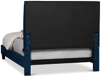 Lucy Dark Blue Uph Platform Bed