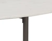 Risa White Marble Oval Coffee Table