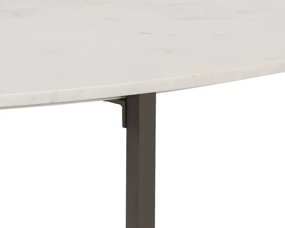Risa White Marble Oval Coffee Table Risa White Marble Oval Coffee Table