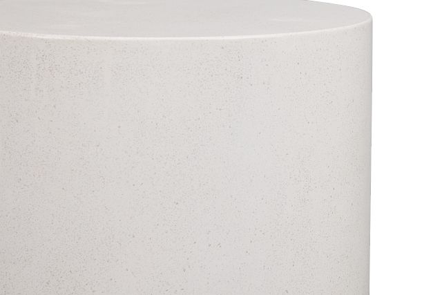 Tai White Round End Table