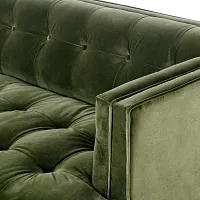 Four Hands Daren Dark Green Velvet Sofa