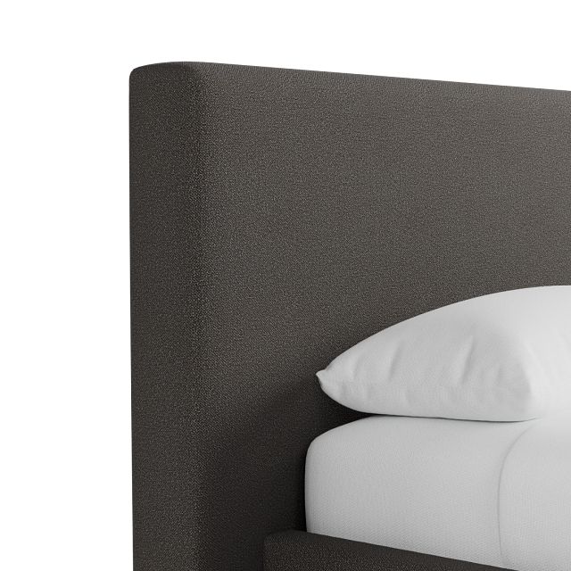 Grayton Elite Dark Gray 44" Upholstered Platform Bed