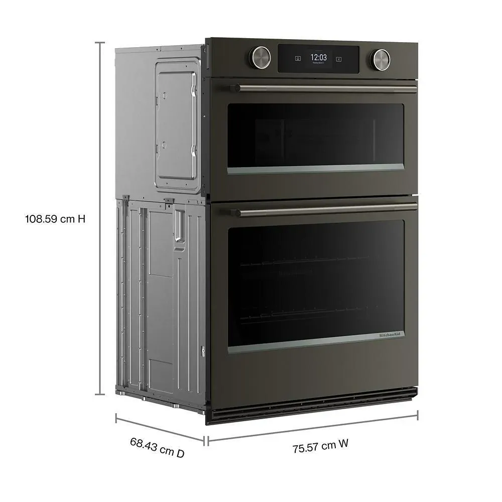 Kitchenaid 730 Series Black Electric Oven And Microwave Combo
