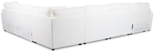 Skye White Fabric Medium Triple Power 2-arm Sectional