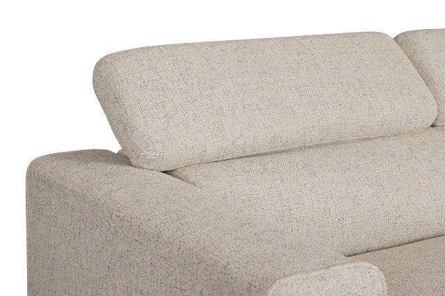 Alina Beige Fabric Small Two-arm Sectional