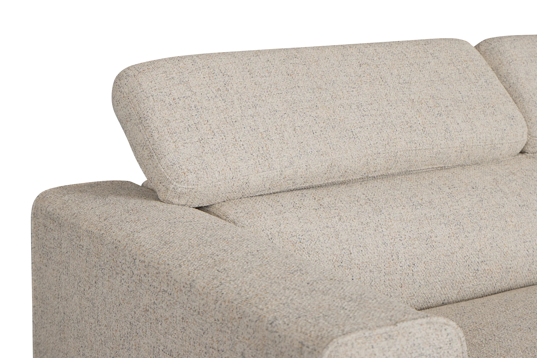 Alina Beige Fabric Small Two-arm Sectional