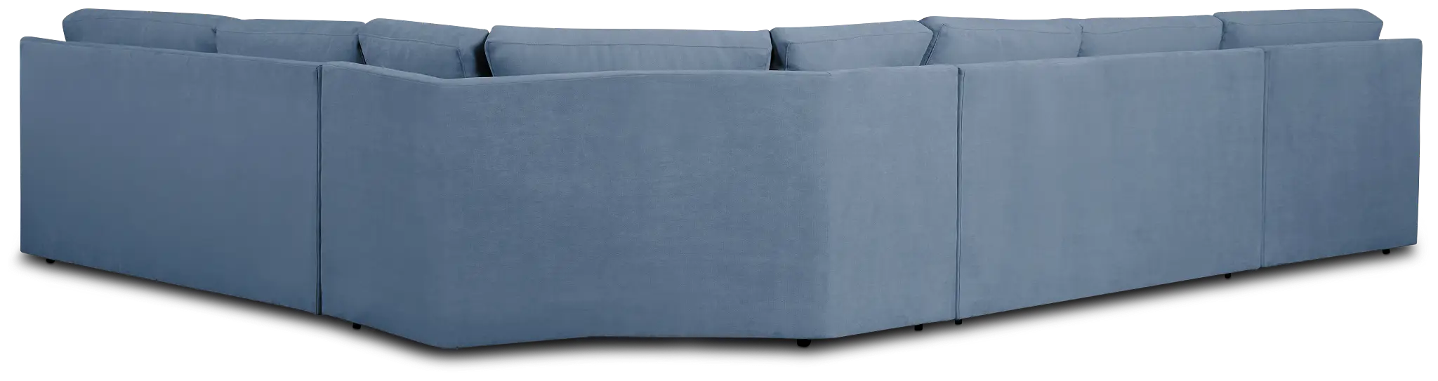 Hudson Blue Fabric Medium Left Chaise Wedge Sectional Hudson Blue Fabric Medium Left Chaise Wedge Sectional