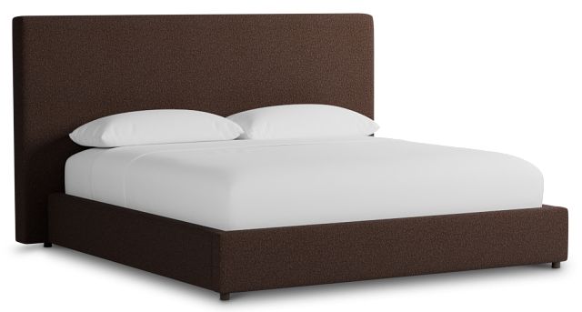 Grayton Elite Dark Brown 54" Upholstered Platform Bed