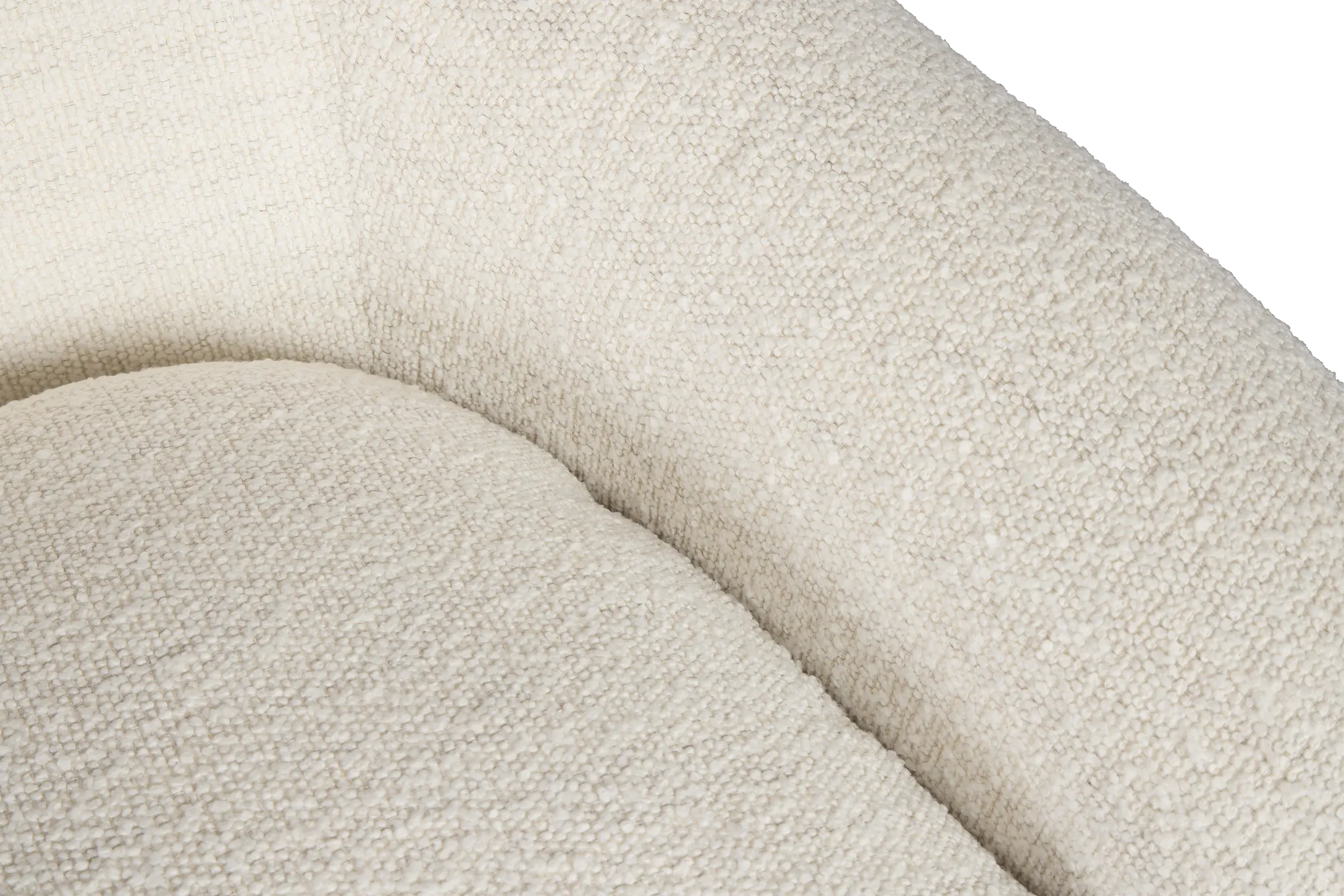 Kaya White Fabric Swivel Chair