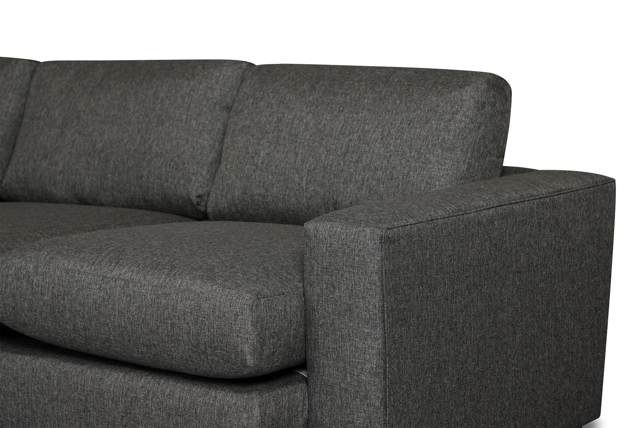 Brantley Dark Gray Fabric Large Two-arm Sectional