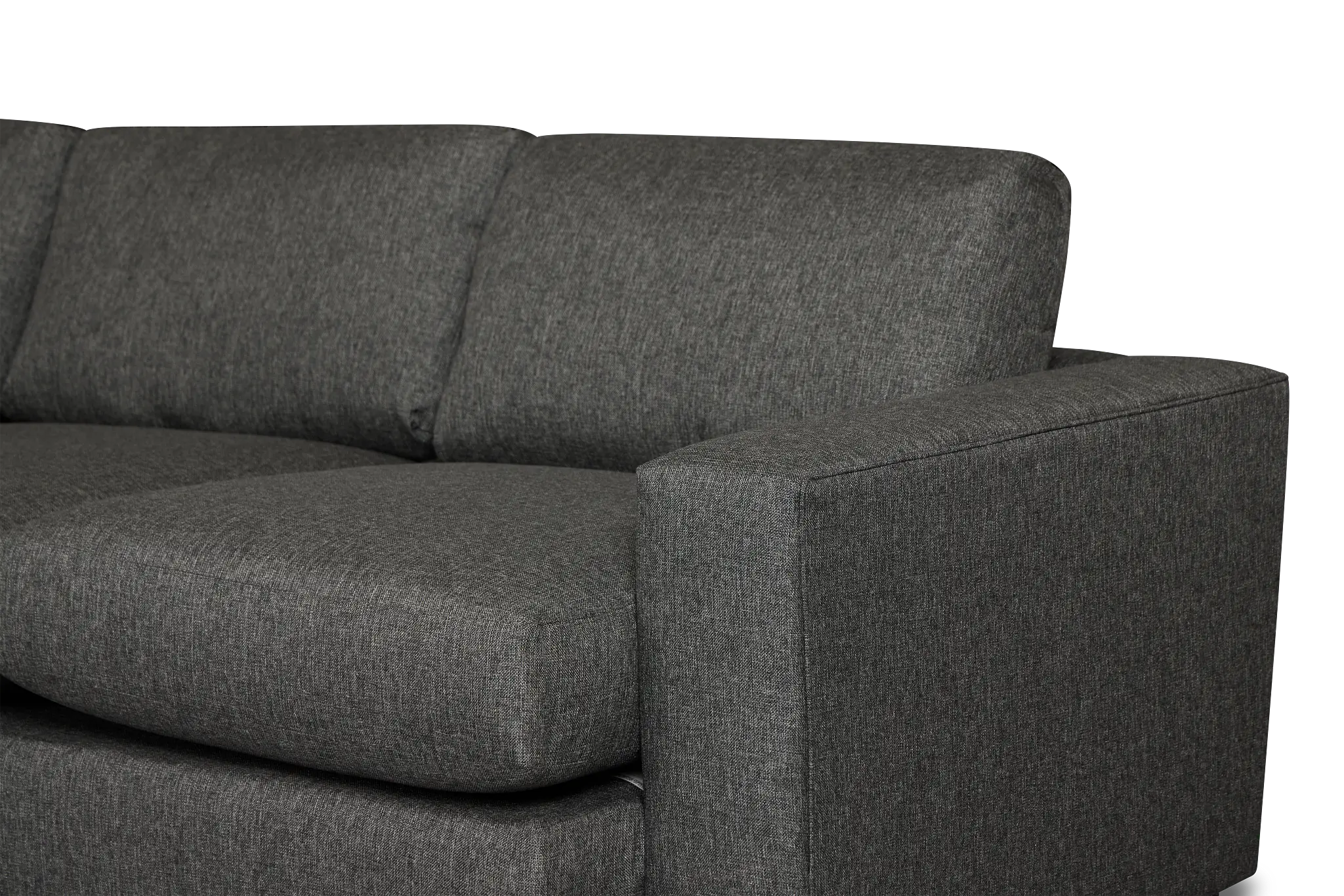 Brantley Dark Gray Fabric Large Two-arm Sectional Brantley Dark Gray Fabric Large Two-arm Sectional