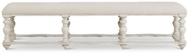 Savannah Ivory 83" Upholstered Dining Bench