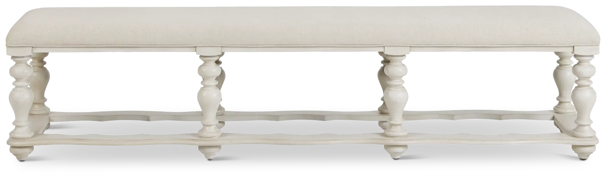 Savannah Ivory 83" Upholstered Dining Bench Savannah Ivory 83" Upholstered Dining Bench