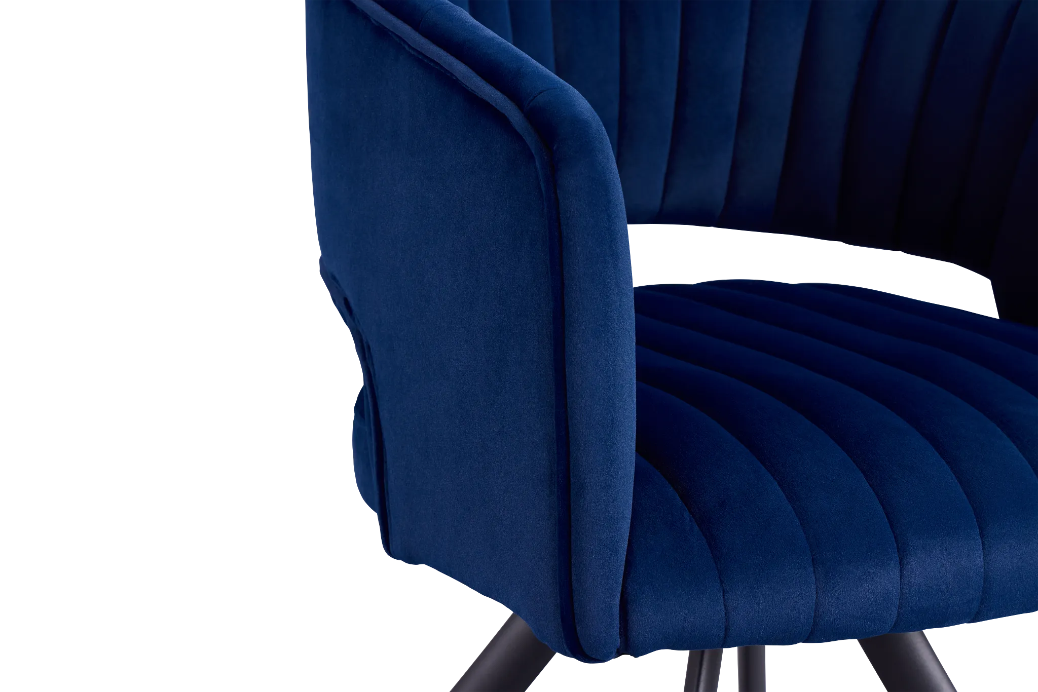 Mandy Blue Velvet Swivel Accent Chair