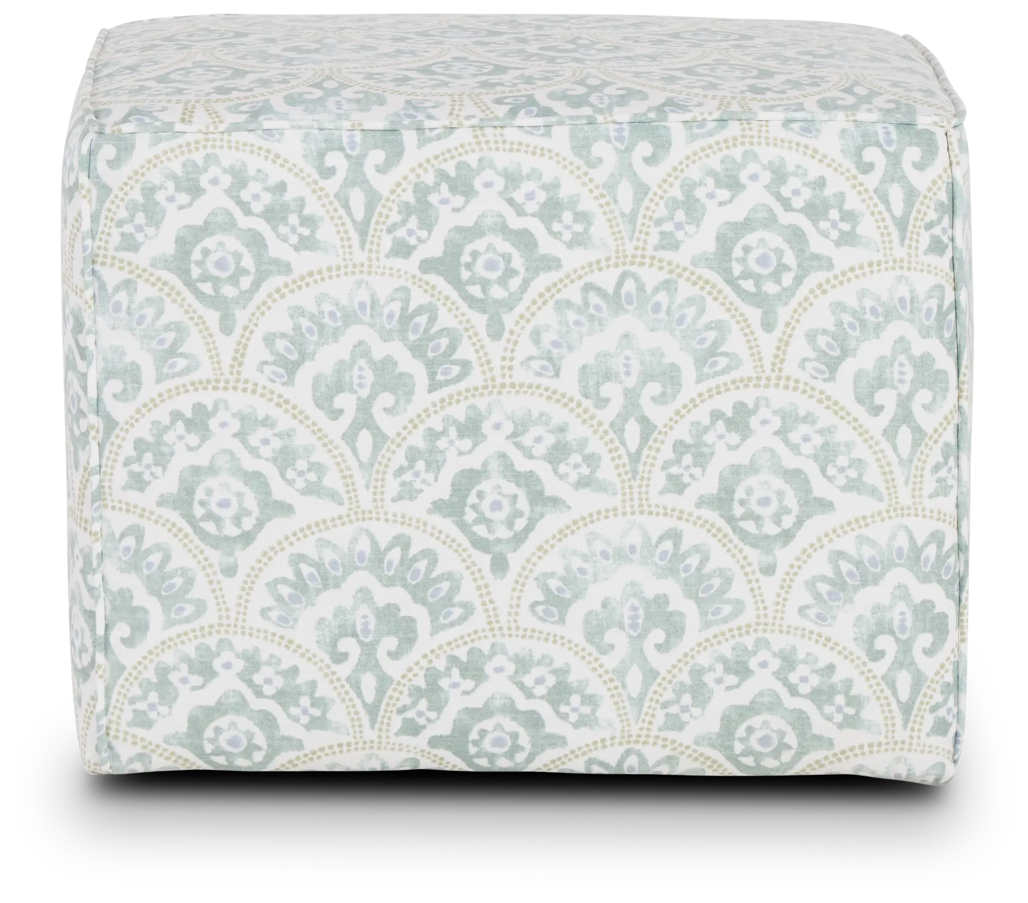 Tomini Green Fabric Accent Pouf Tomini Green Fabric Accent Pouf