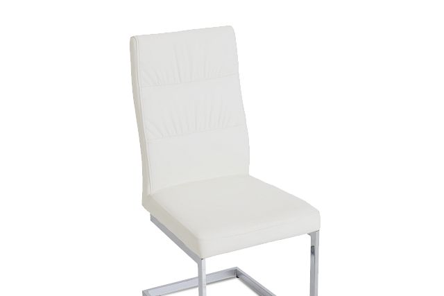 Bronx White Upholstered Side Chair