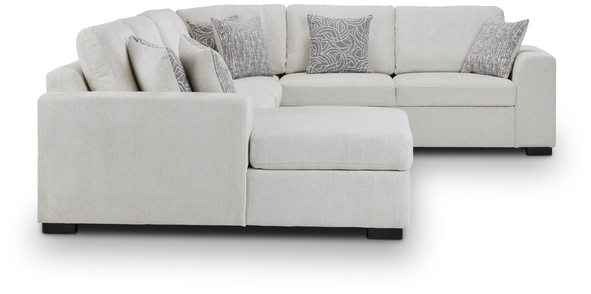 Blakely White Fabric Left Chaise Storage Sectional Blakely White Fabric Left Chaise Storage Sectional