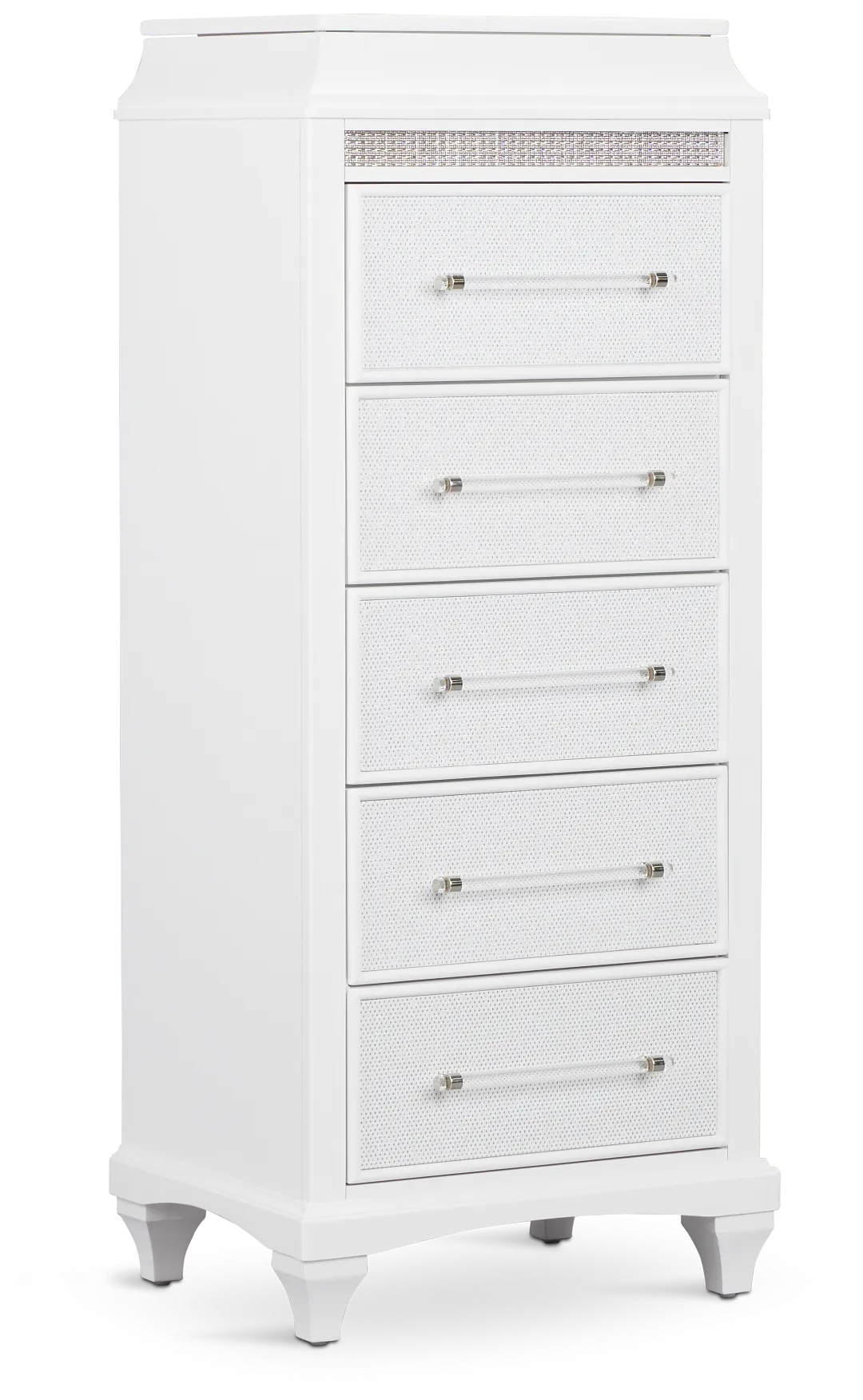 Milan White Lingerie Chest