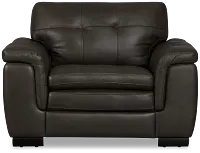 Braden Dark Gray Leather Chair