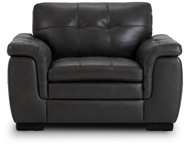 Braden Dark Gray Leather Chair (2)