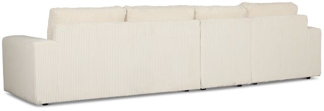 Charlie Ivory Fabric Small Left Chaise Sectional