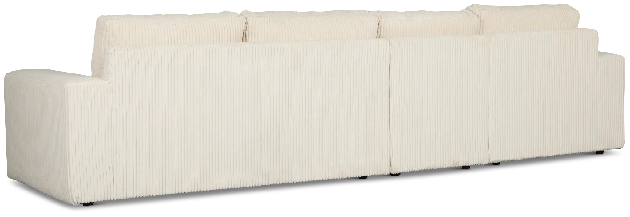 Charlie Ivory Fabric Small Left Chaise Sectional