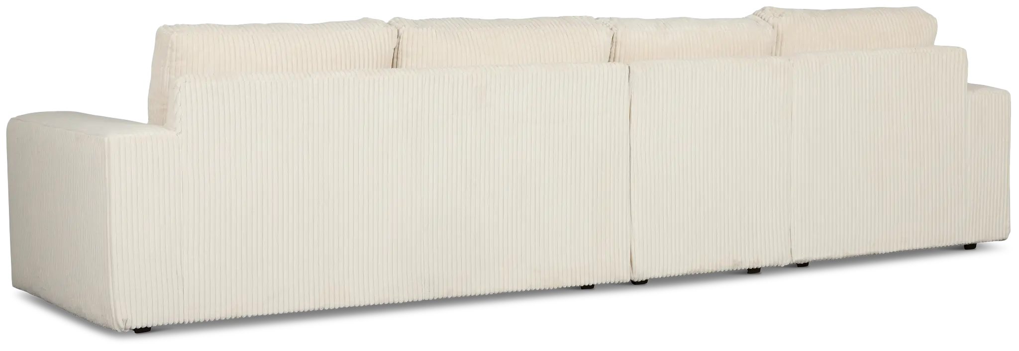 Charlie Ivory Fabric Small Left Chaise Sectional Charlie Ivory Fabric Small Left Chaise Sectional
