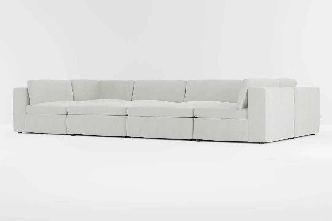 Destin Maguire Ivory Fabric 8-piece Pit Sectional