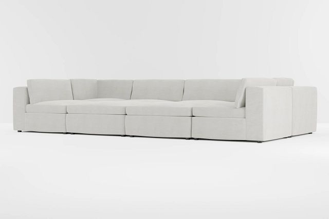 Destin Maguire Ivory Fabric 8-piece Pit Sectional