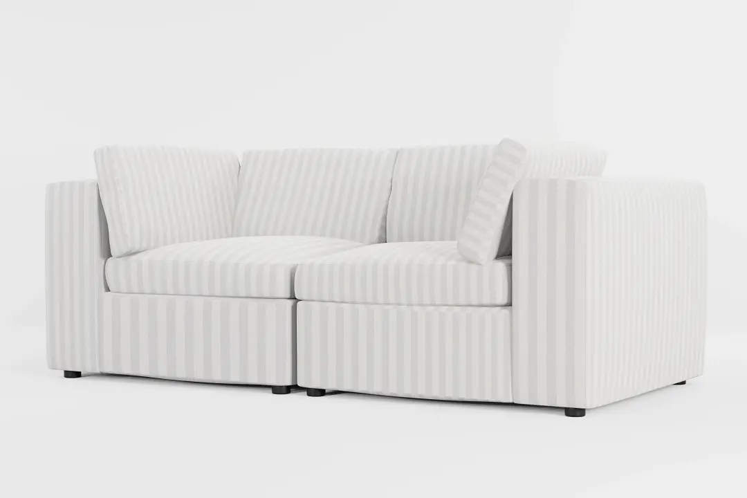 Destin Sea Lane Light Gray Fabric 2-piece Modular Sofa Destin Sea Lane Light Gray Fabric 2-piece Modular Sofa