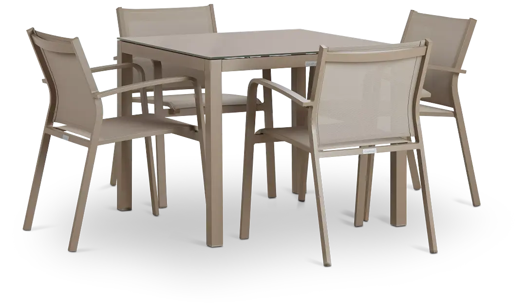 Lisbon Khaki 36" Square Table & 4 Chairs Lisbon Khaki 36" Square Table & 4 Chairs