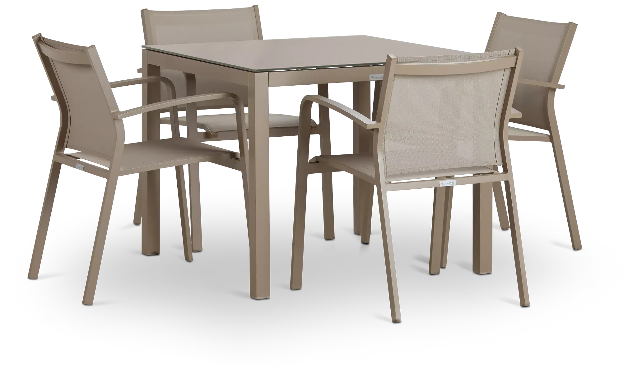 Lisbon Khaki 36" Square Table & 4 Chairs Lisbon Khaki 36" Square Table & 4 Chairs