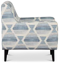 Everly Blue Fabric Accent Chair