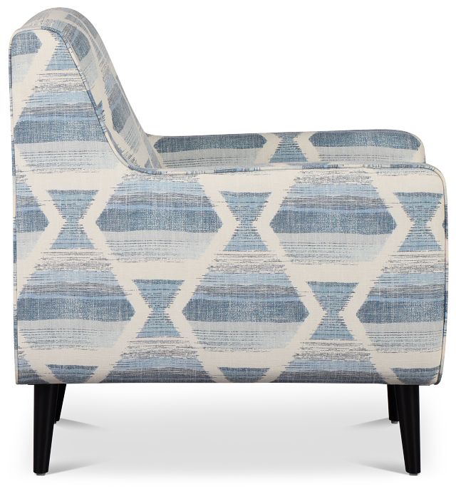 Everly Blue Fabric Accent Chair