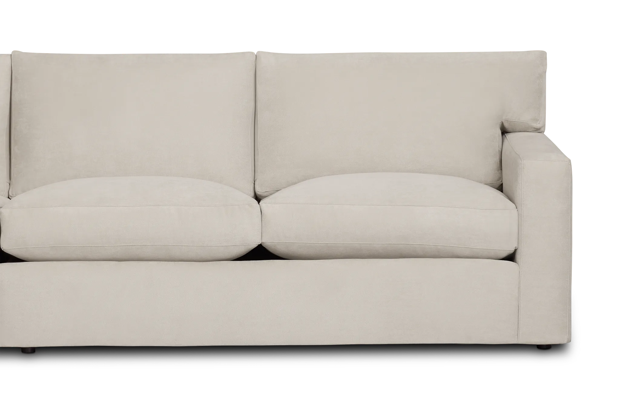 Hudson Gray Fabric Small 2-arm Wedge Sectional