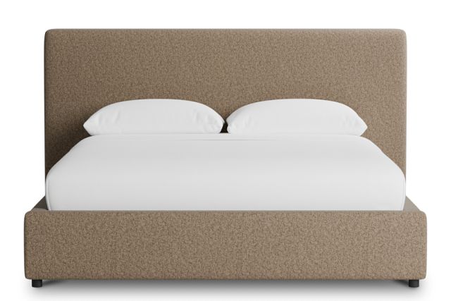Grayton Merino Brown 44" Upholstered Platform Bed