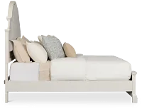Charlotte White Uph Panel Bed