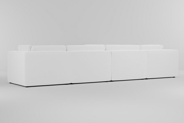 Destin Delray White Fabric 6-piece Modular Sectional
