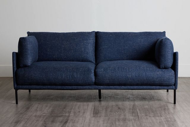 Oliver 79" Dark Blue Fabric Sofa (0)