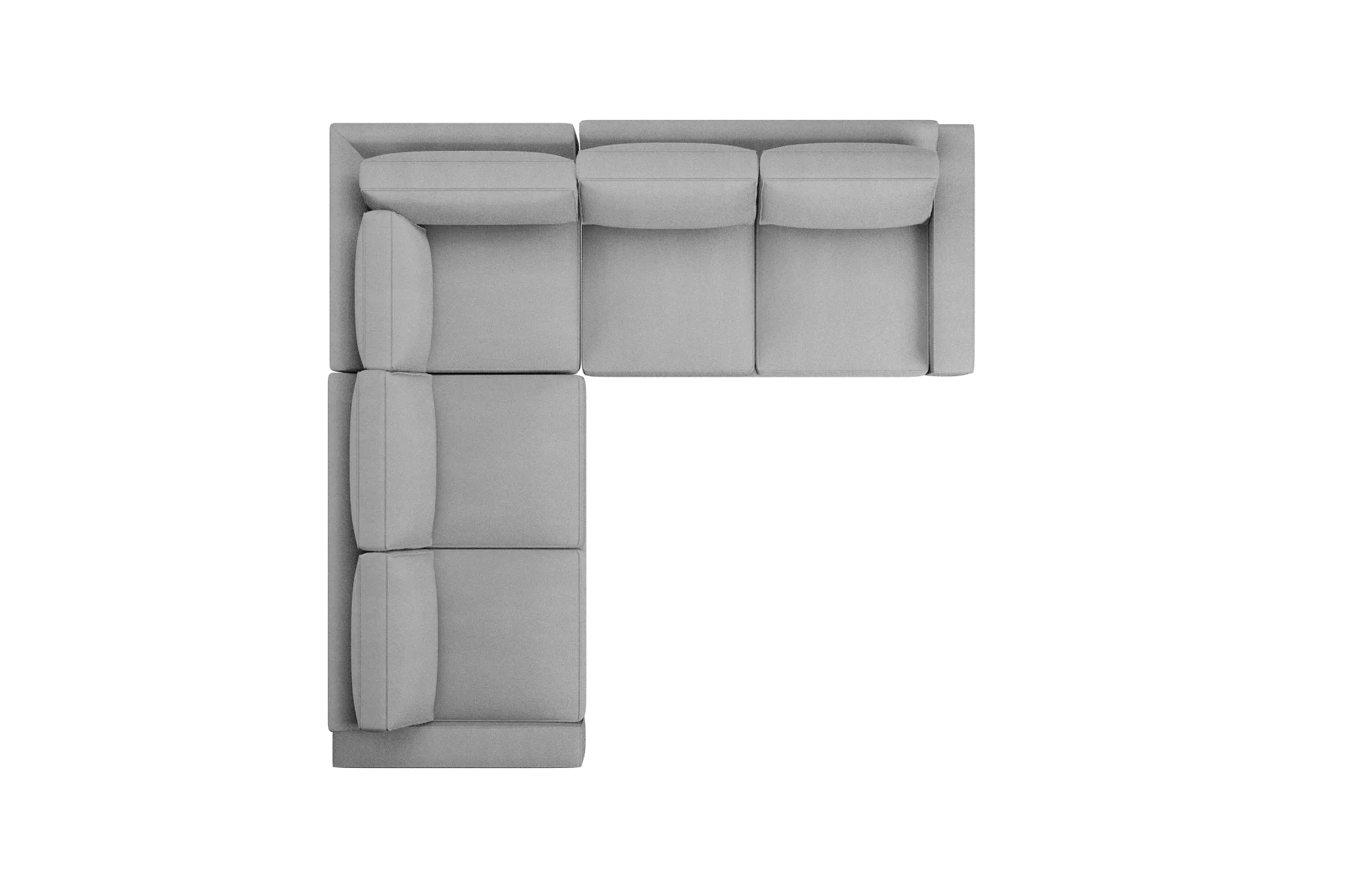 Edgewater Delray Light Gray Small Two-arm Sectional