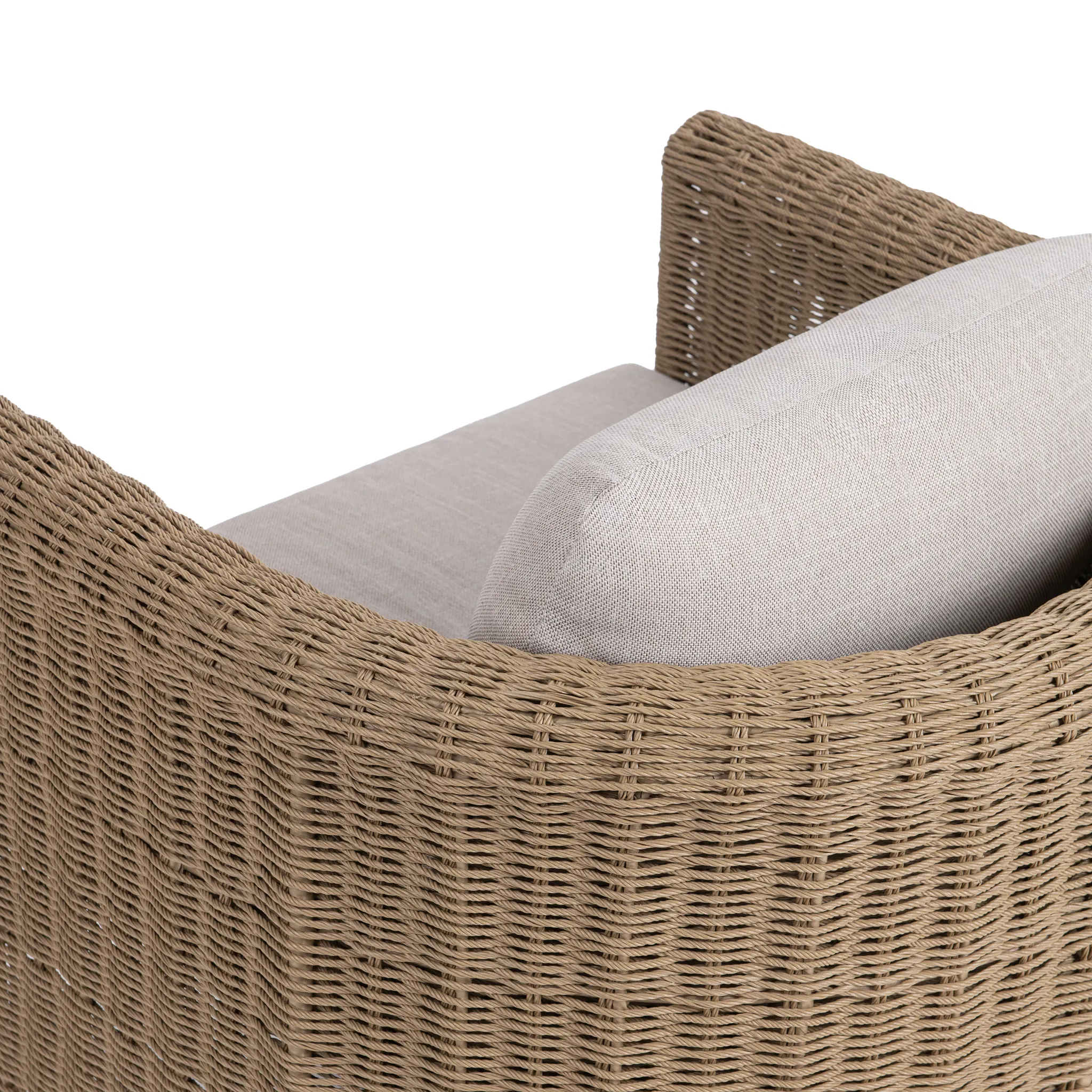Panther Beige Woven Cushioned Chair